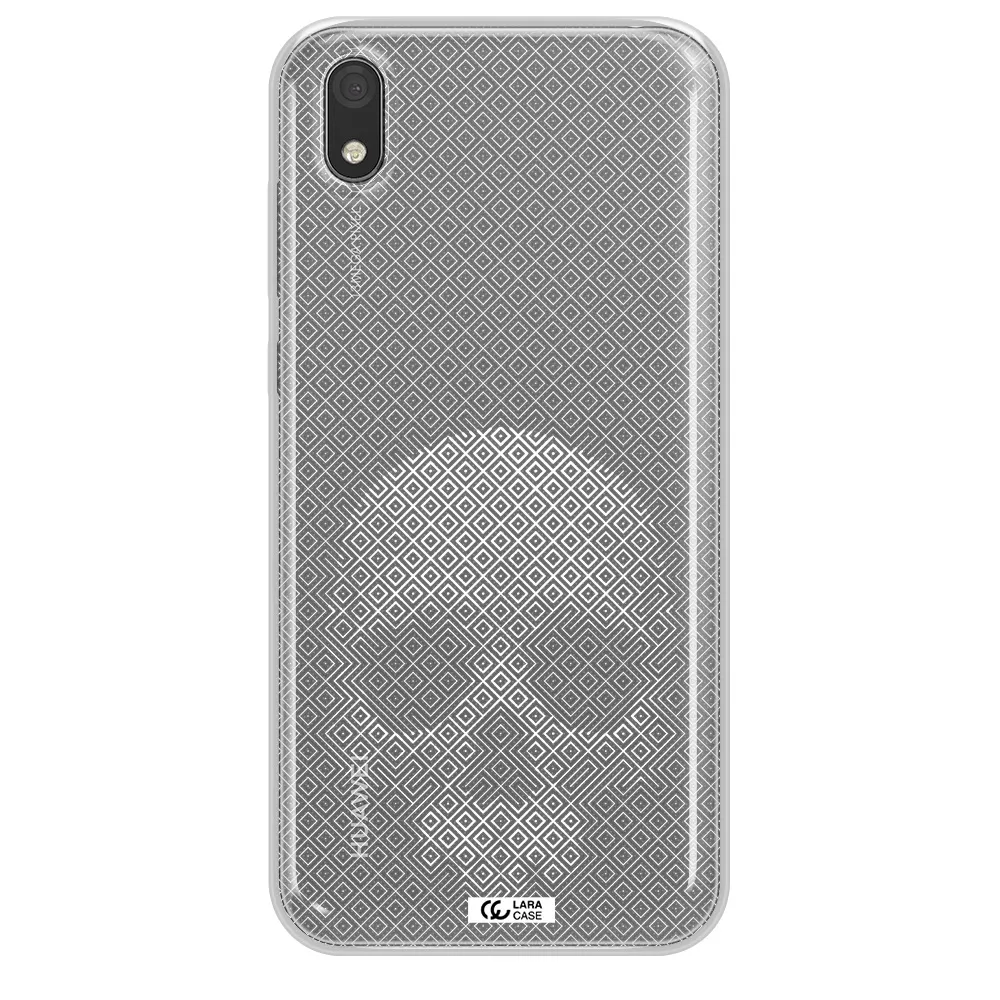 Skull Line Pattern Huawei Y5 2019 Clear TPU Case