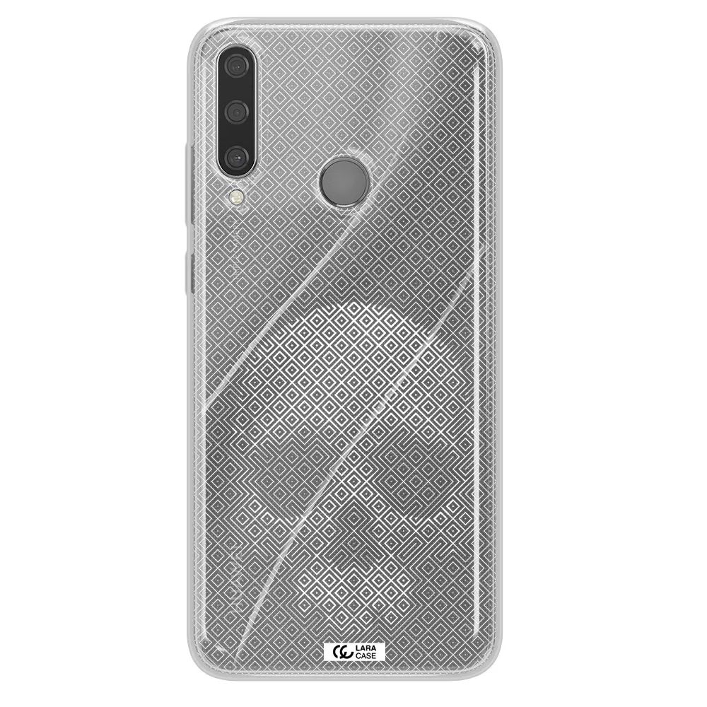 Skull Line Pattern Huawei Y6P Clear TPU Case