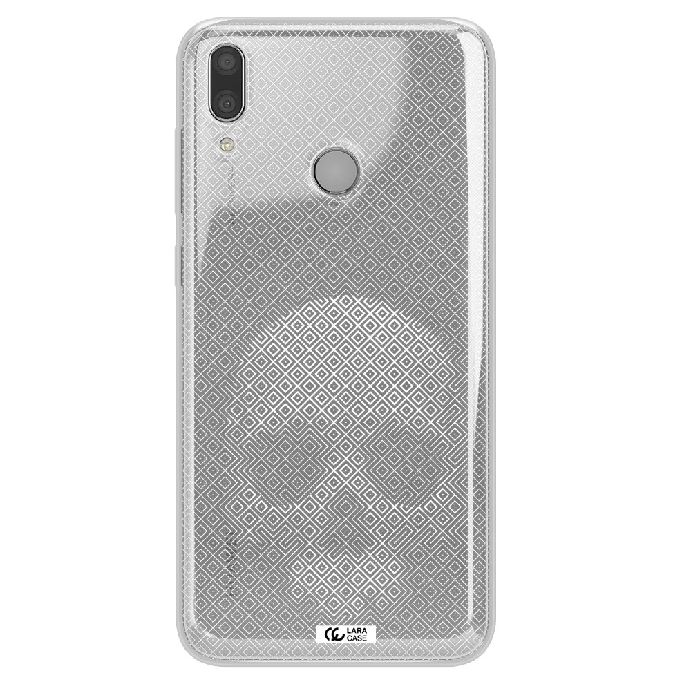 Skull Line Pattern Huawei Y9 2019 Clear TPU Case