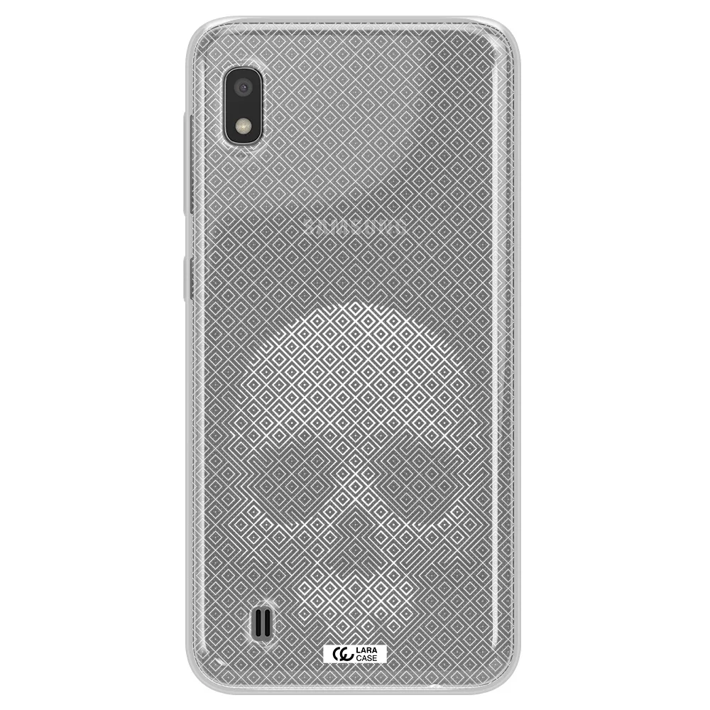 Skull Line Pattern Samsung A10 Clear TPU Case
