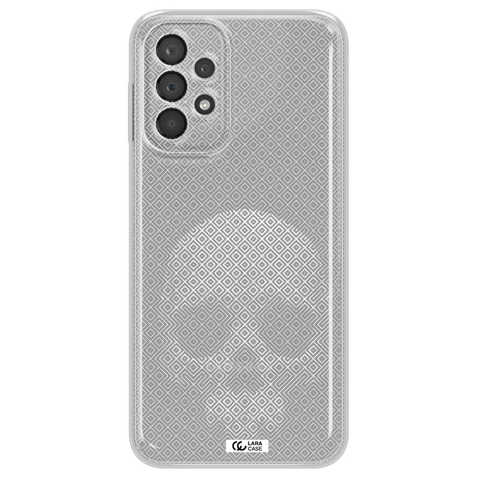 Skull Line Pattern Samsung A23 5G Clear Tpu Case