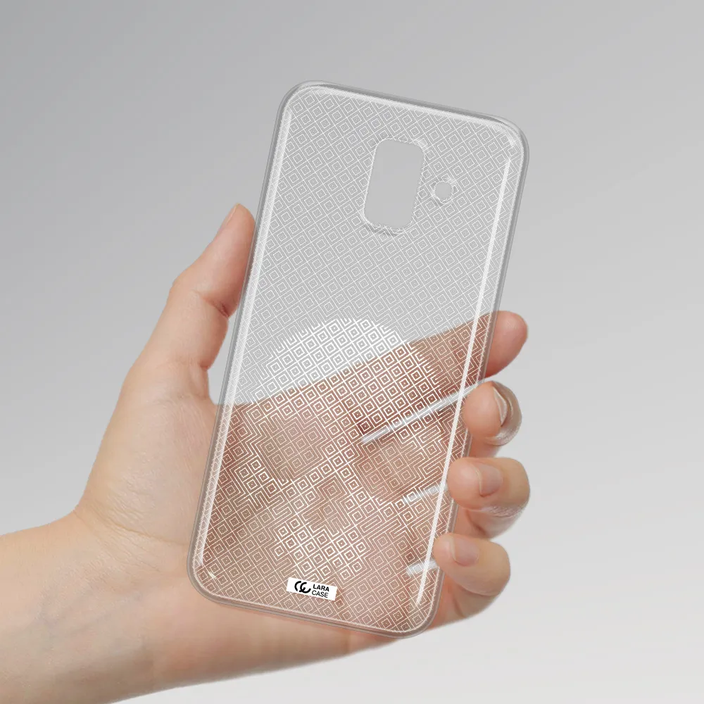 Skull Line Pattern Samsung A6 Clear TPU Case