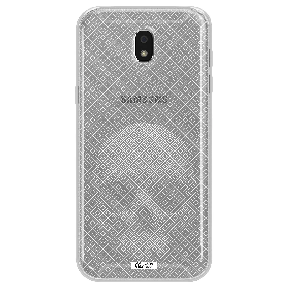 Skull Line Pattern Samsung J5 2017 Clear TPU Case