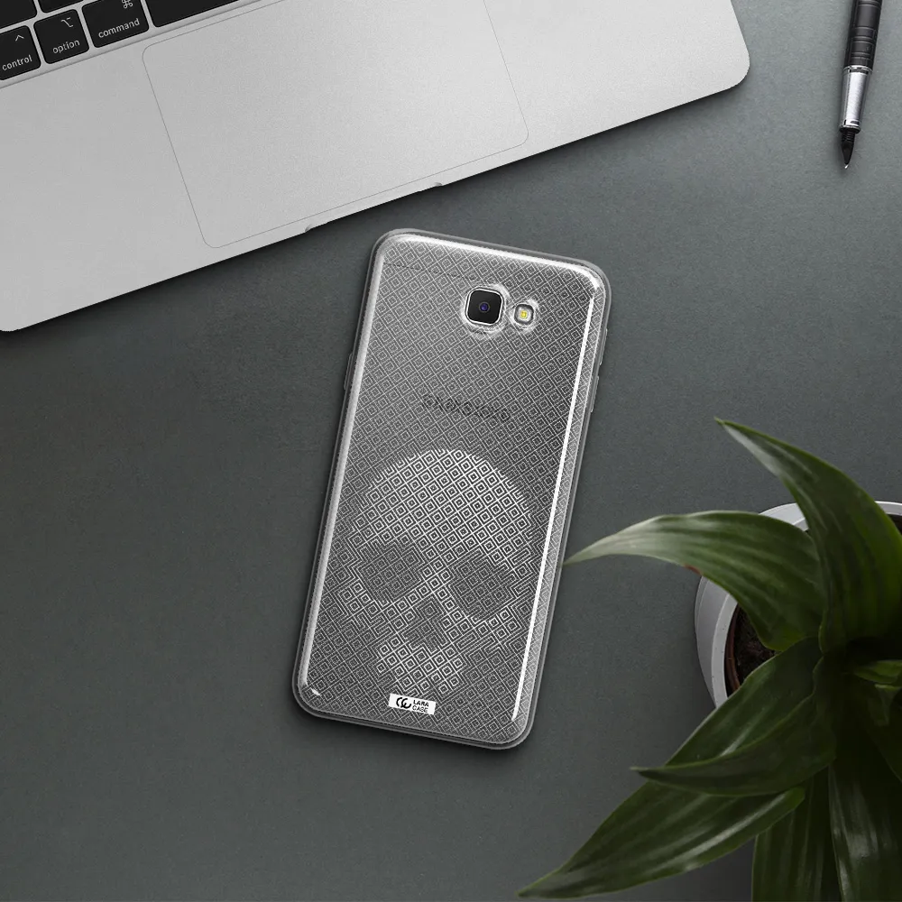Skull Line Pattern Samsung J5 Prime Clear TPU Case