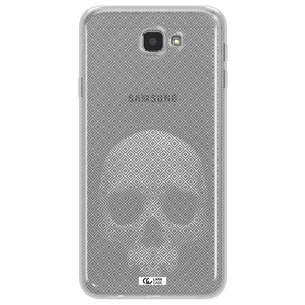 Skull Line Pattern Samsung J7 Prim Clear TPU Case