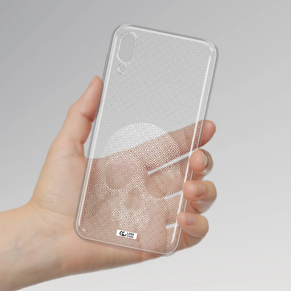 Skull Line Pattern Samsung M10 Clear TPU Case