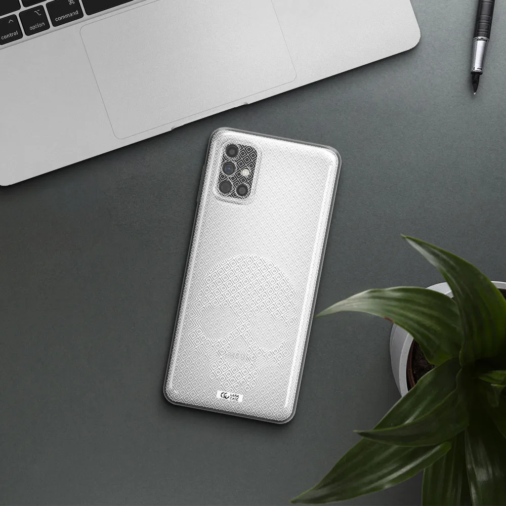 Skull Line Pattern Samsung M51 Clear TPU Case
