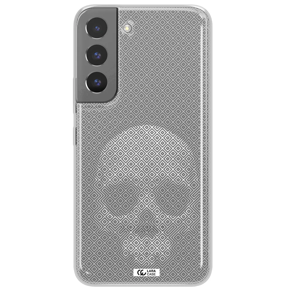 Skull Line Pattern Samsung S 22 Plus Clear TPU Case