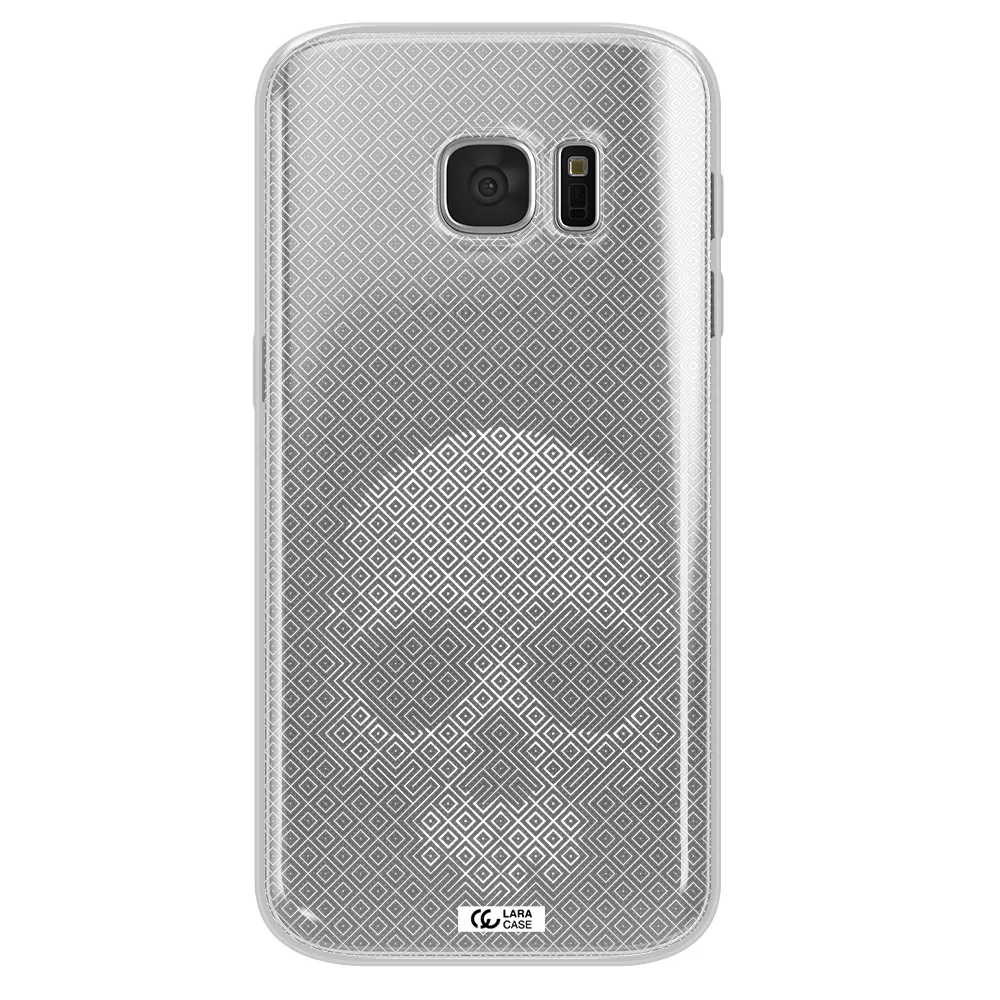 Skull Line Pattern Samsung S 7 Clear TPU Case