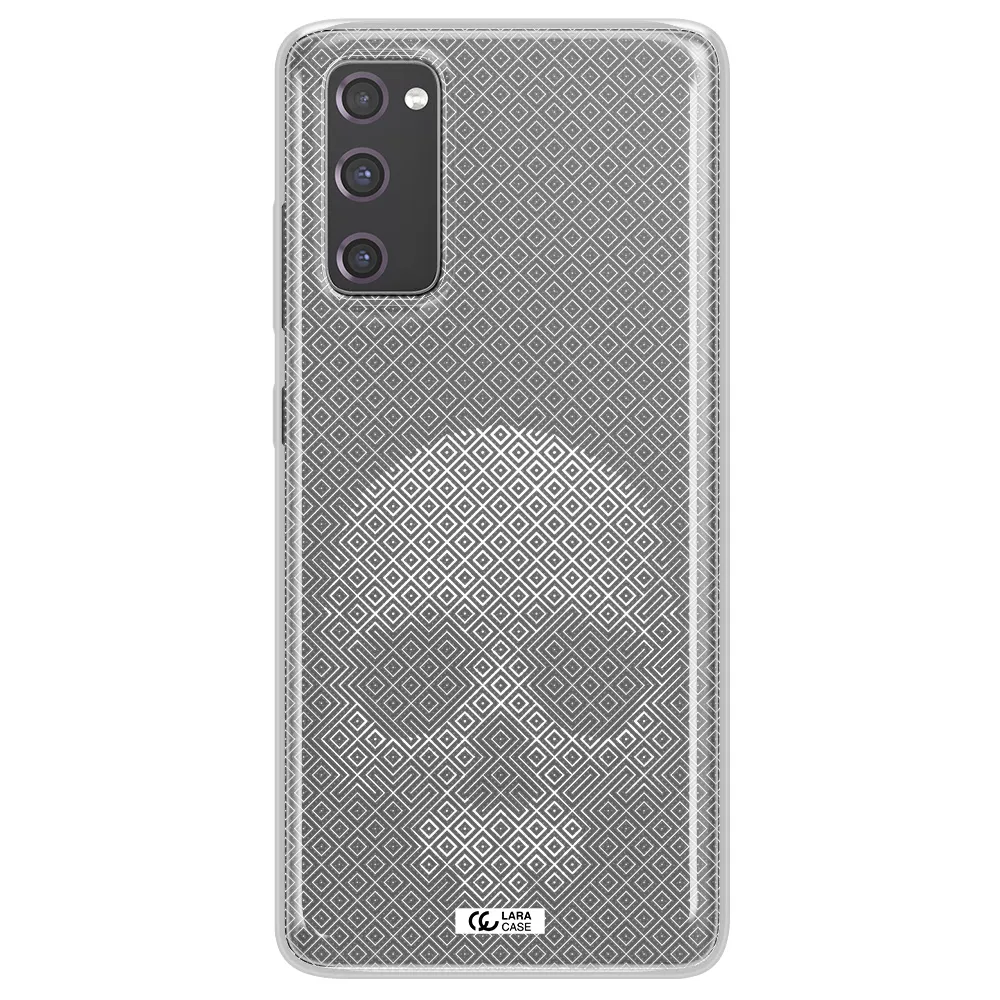 Skull Line Pattern Samsung S20 Fe Clear TPU Case