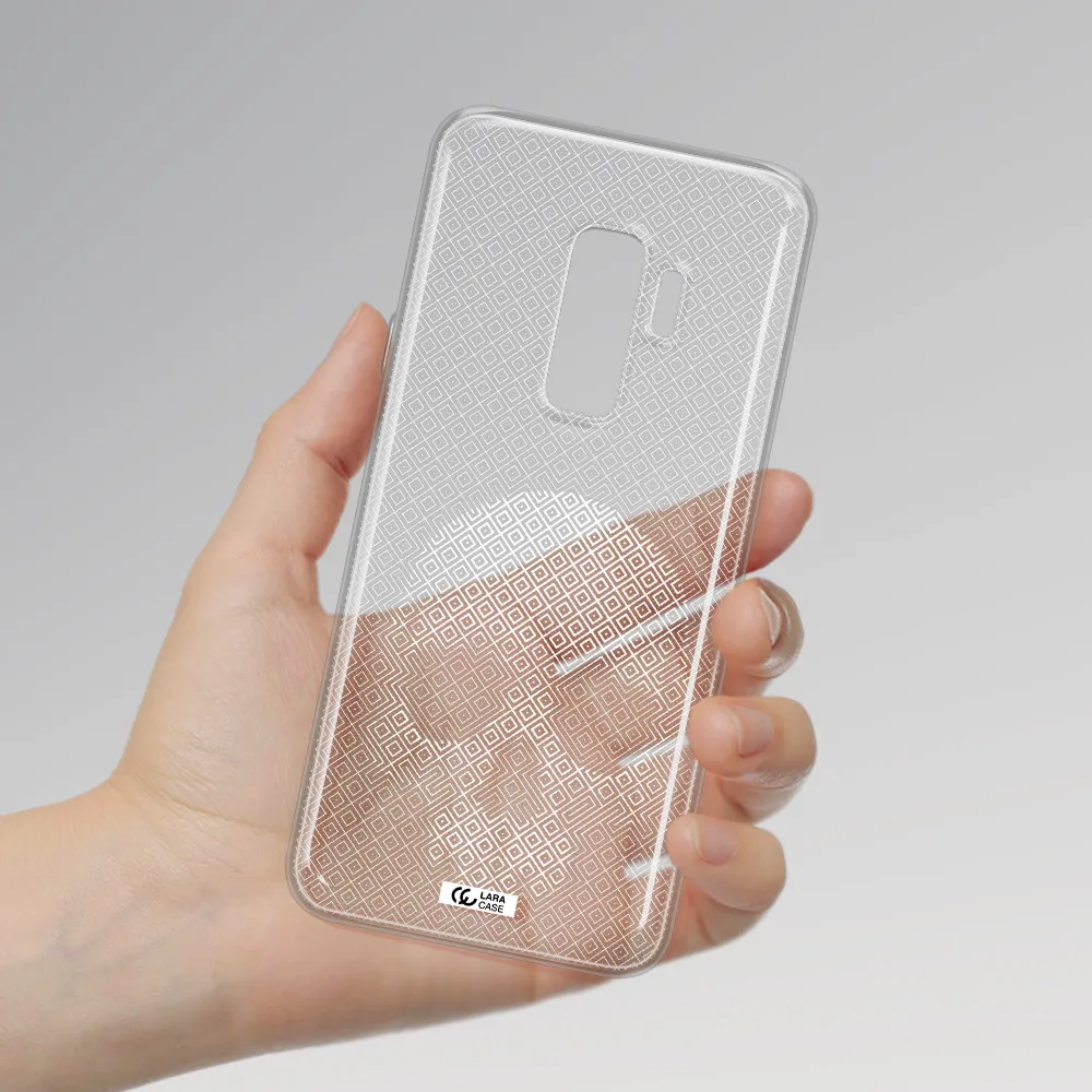 Skull Line Pattern Samsung S9 Plus Clear TPU Case