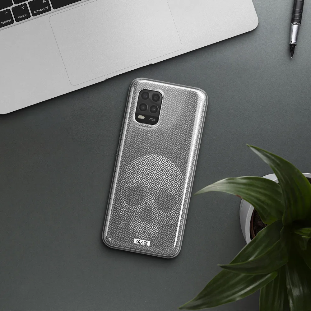 Skull Line Pattern Xiaomi Mi 10 Lite Clear TPU Case