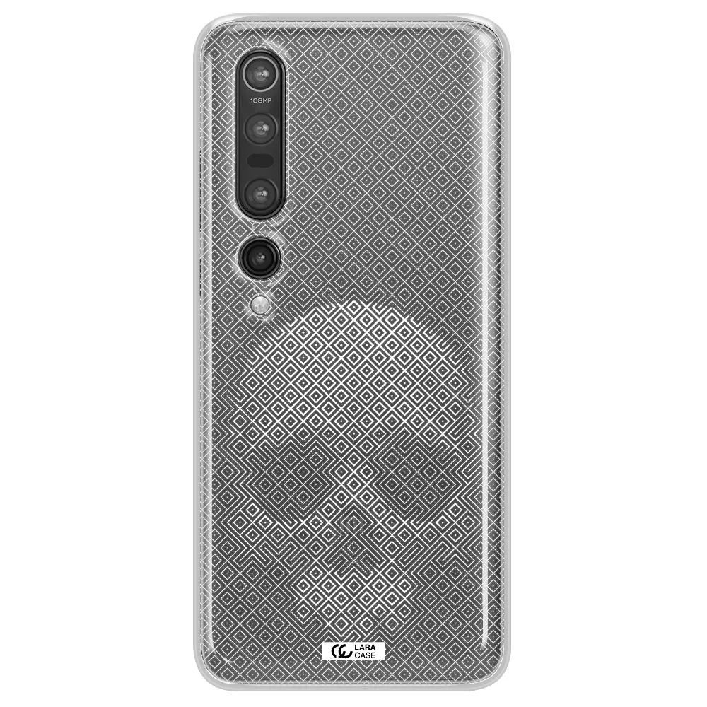 Skull Line Pattern Xiaomi Mi 10 Pro Clear TPU Case