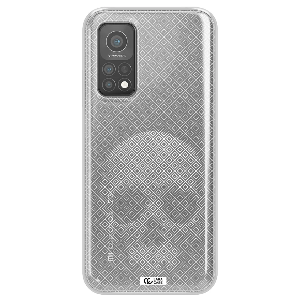 Skull Line Pattern Xiaomi Mi 10 T Pro Clear TPU Case