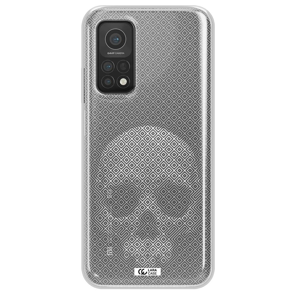 Skull Line Pattern Xiaomi Mi 10T Clear TPU Case