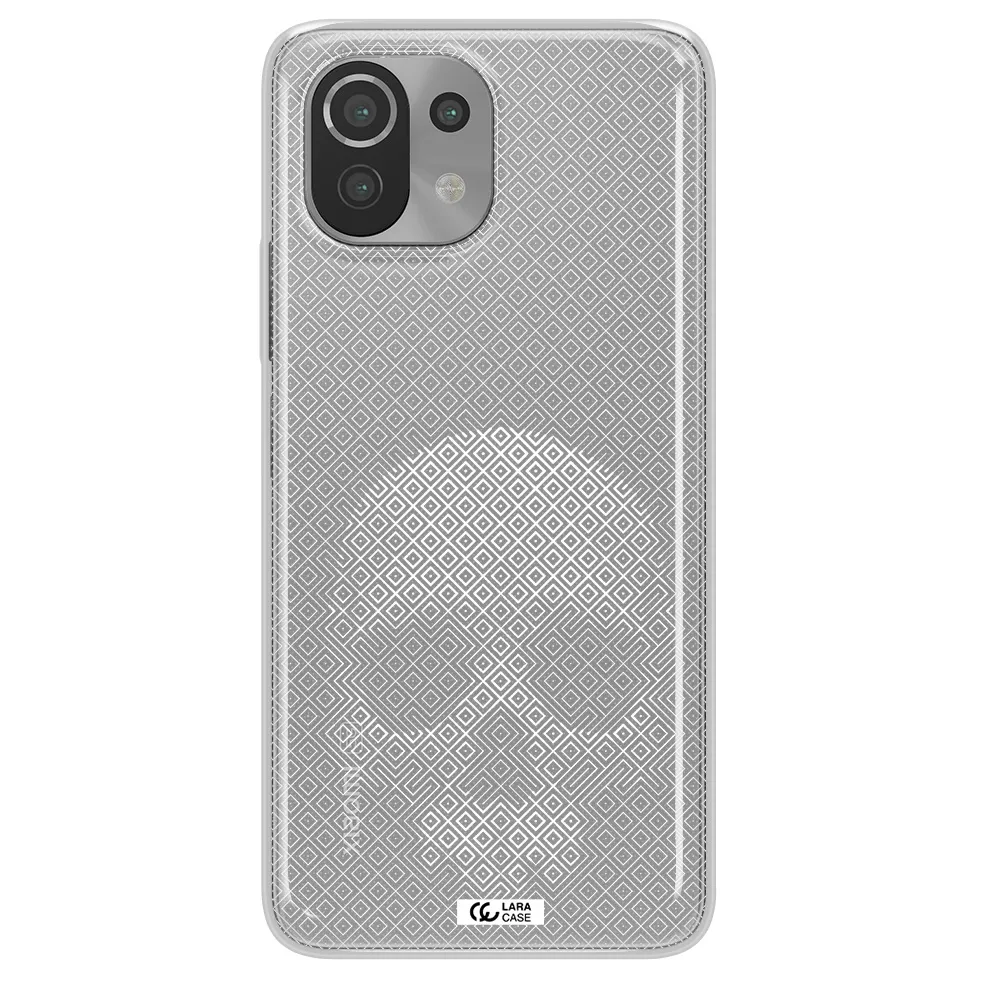 Skull Line Pattern Xiaomi Mi 11 Lite Clear TPU Case