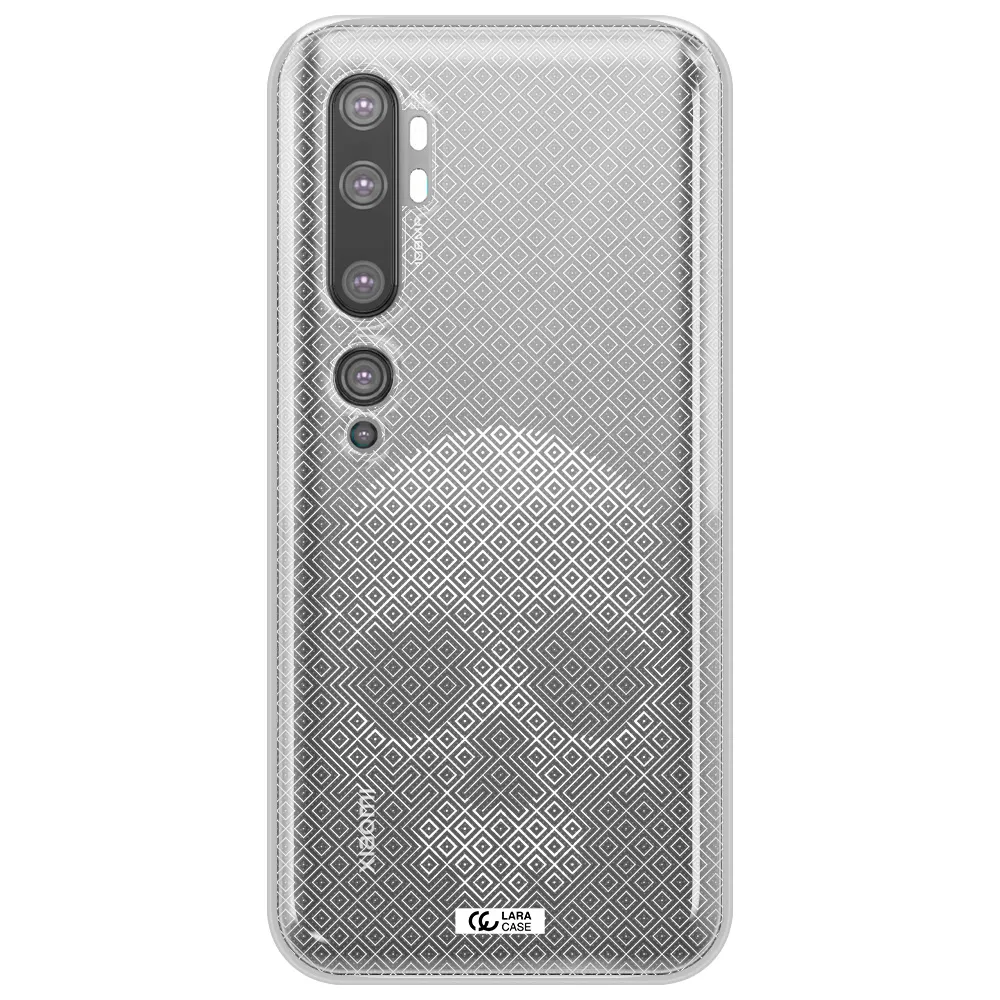 Skull Line Pattern Xiaomi Mi Note 10 Clear TPU Case