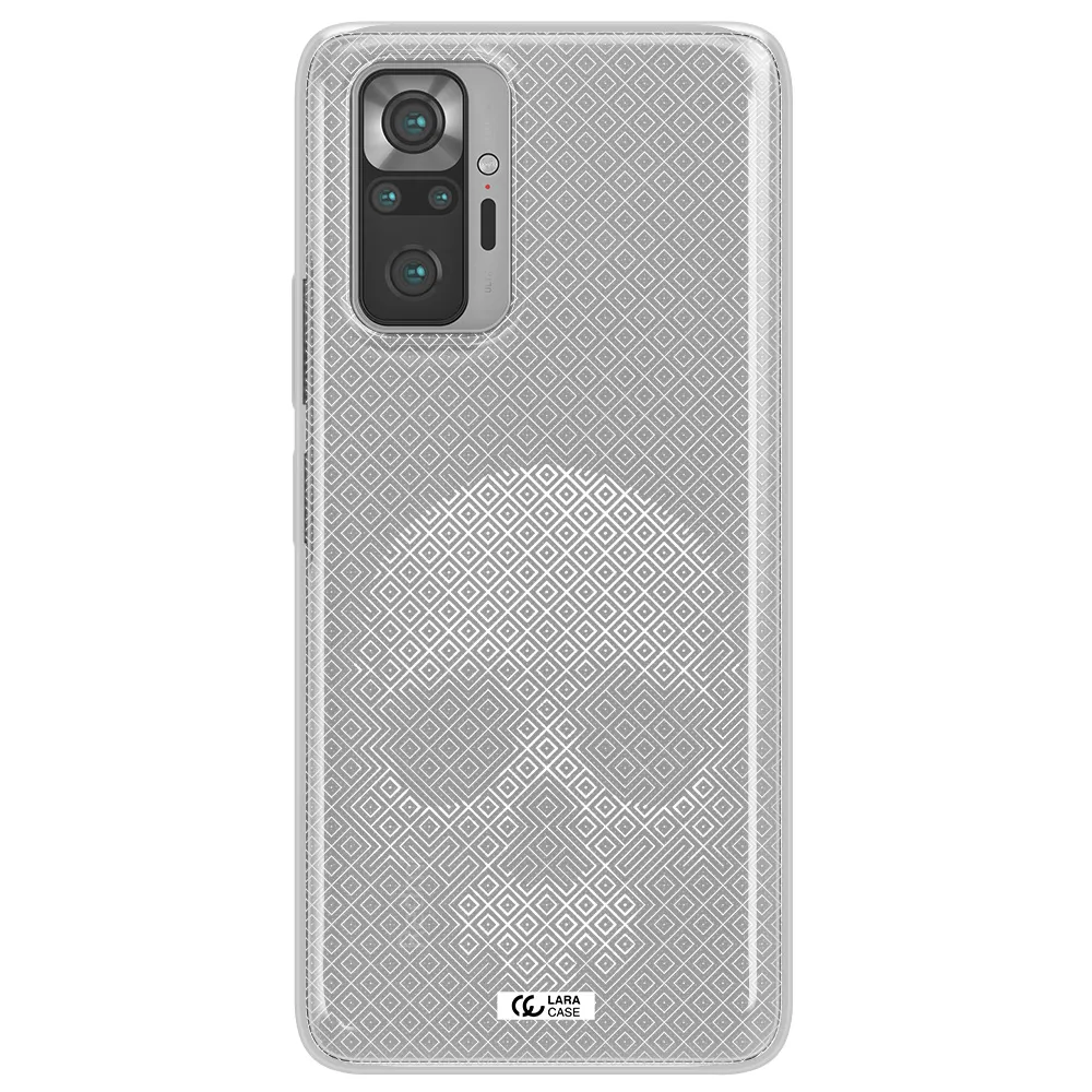 Skull Line Pattern Xiaomi Note 10 Pro Clear TPU Case