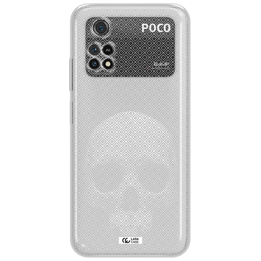Skull Line Pattern Xiaomi Poco M4 Pro 4G Clear Tpu Case