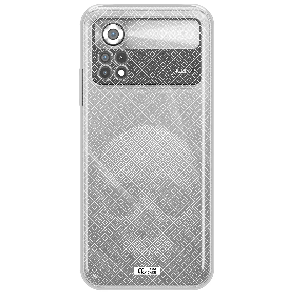 Skull Line Pattern Xiaomi Poco X4 Pro Clear TPU Case