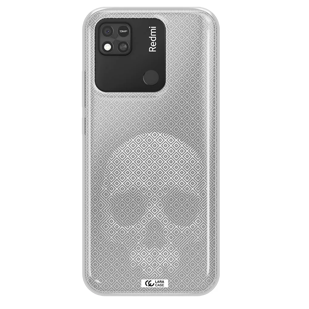 Skull Line Pattern Xiaomi Redmi 10A Clear TPU Case