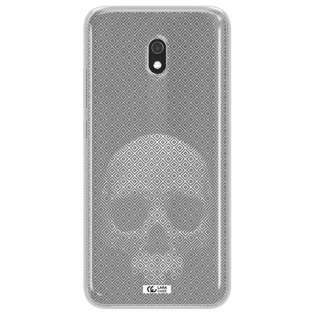 Skull Line Pattern Xiaomi Redmi 8A Clear TPU Case