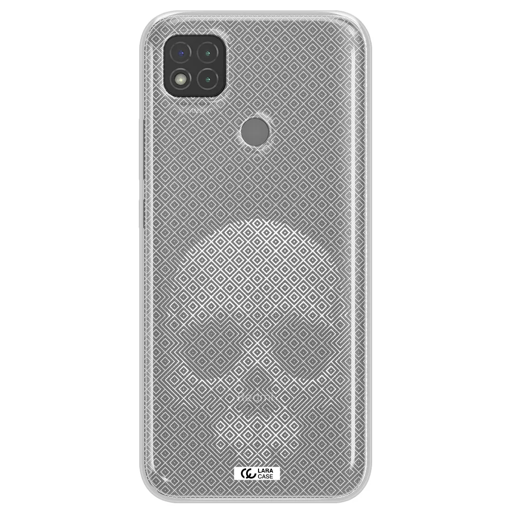 Skull Line Pattern Xiaomi Redmi 9C Clear TPU Case