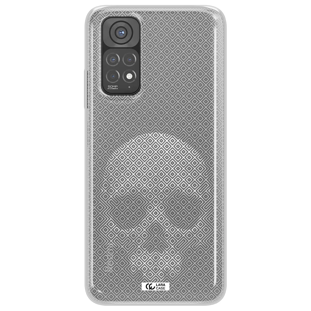 Skull Line Pattern Xiaomi Redmi Note 11 Clear TPU Case