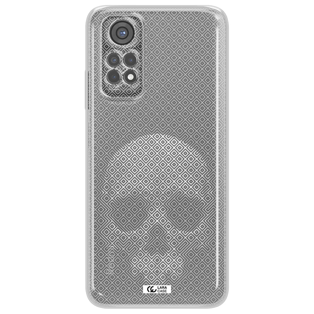 Skull Line Pattern Xiaomi Redmi Note 11S Clear Tpu Case