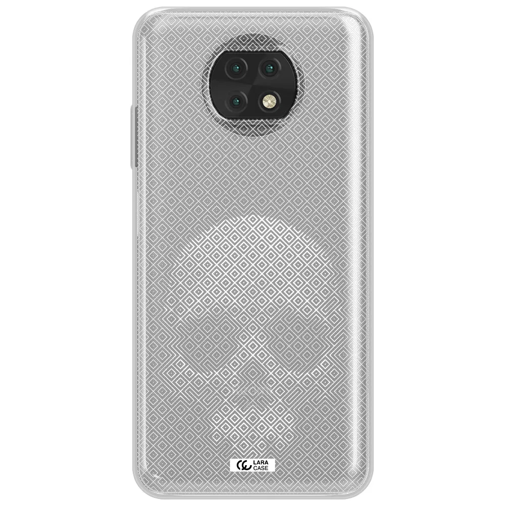 Skull Line Pattern Xiaomi Redmi Note 9T Clear Tpu Case