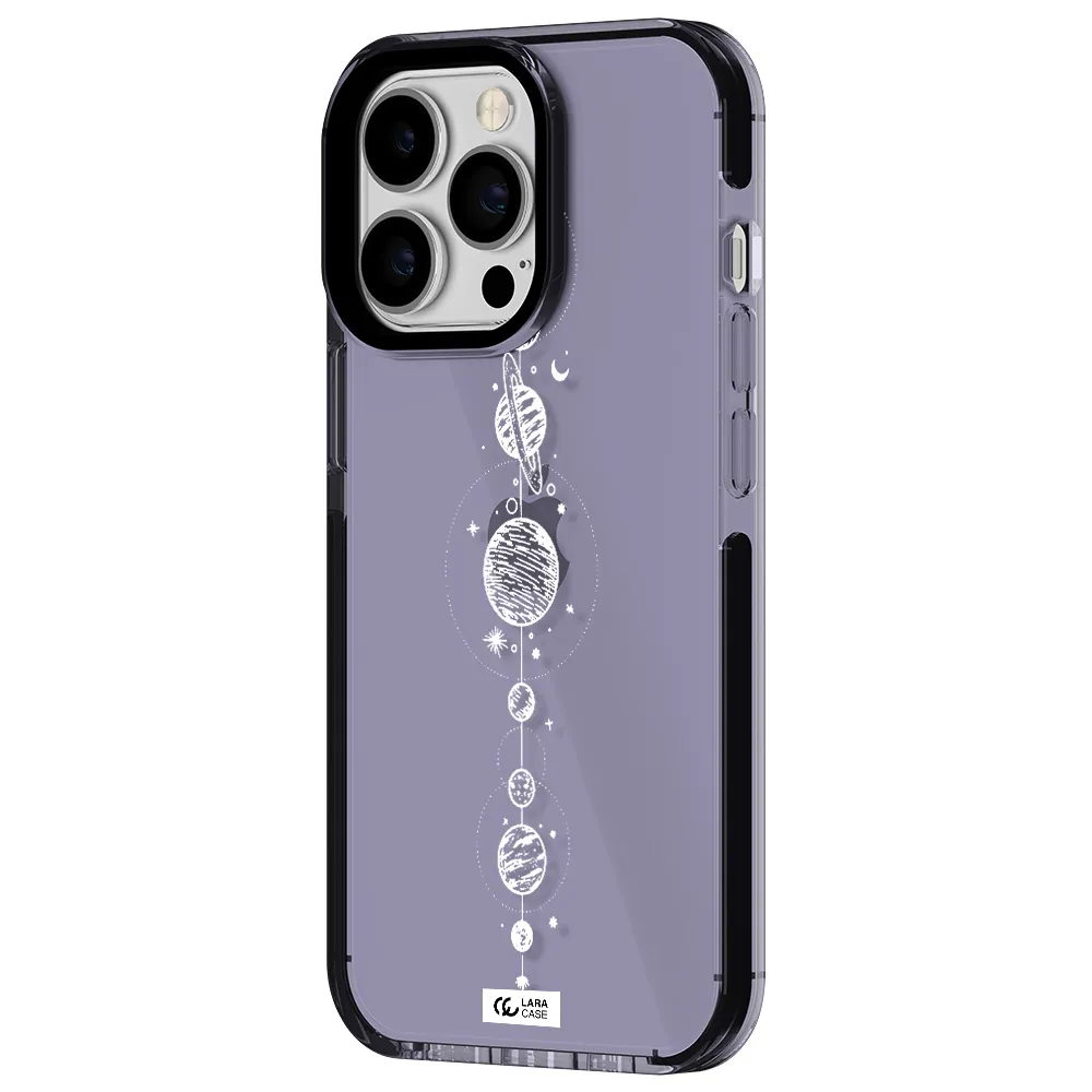 Solar System Line Art Apple iPhone 13 Pro impact Lilac Case