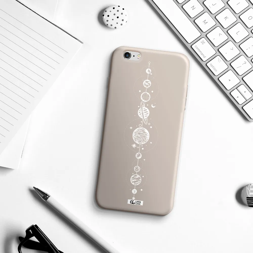 Solar System Line Art Apple iPhone 6 plus Silicone Stone Case