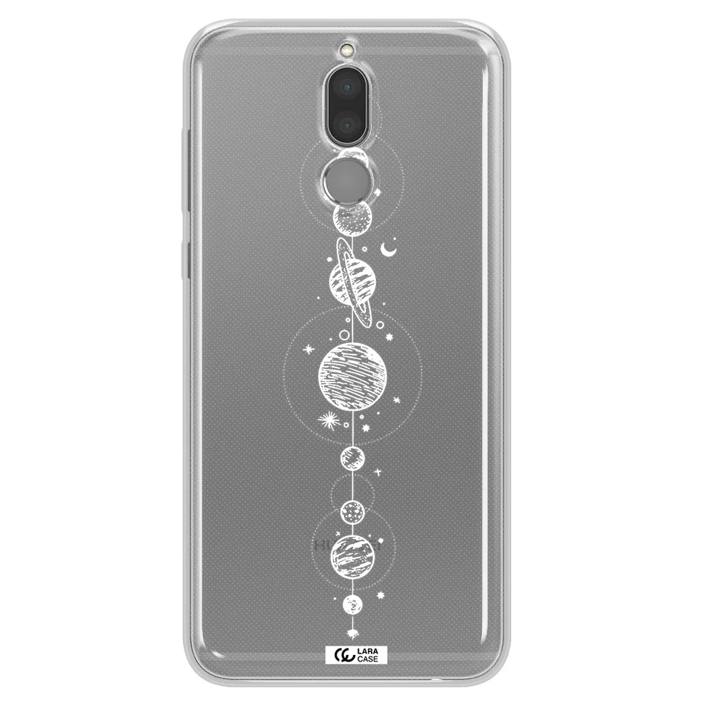 Solar System Line Art Huawei Mate 10 Lite Clear TPU Case