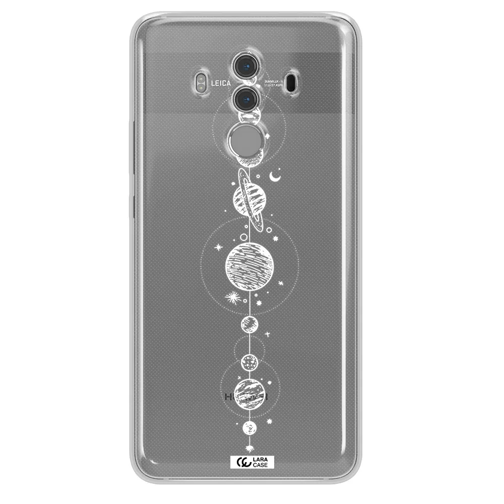 Solar System Line Art Huawei Mate 10 Pro Clear TPU Case