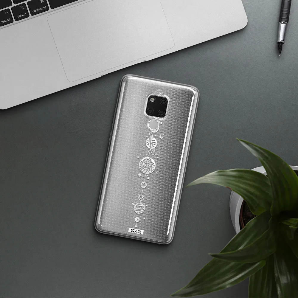 Solar System Line Art Huawei Mate 20X Clear TPU Case