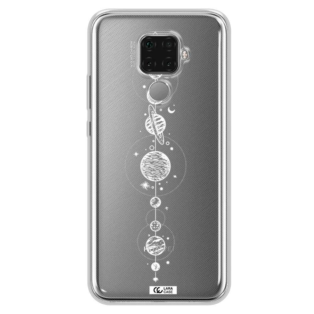 Solar System Line Art Huawei Mate 30 Lite Clear TPU Case