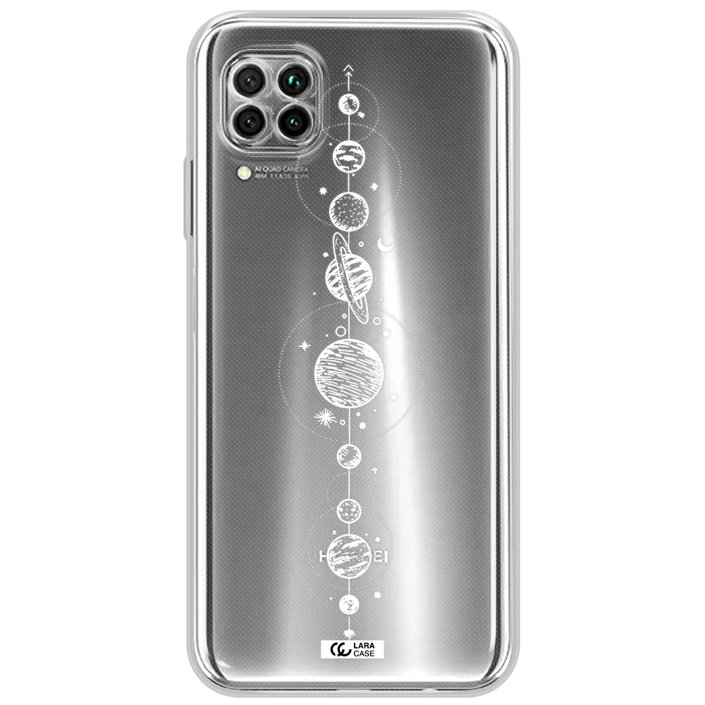Solar System Line Art Huawei Nova 7I Clear Tpu Case