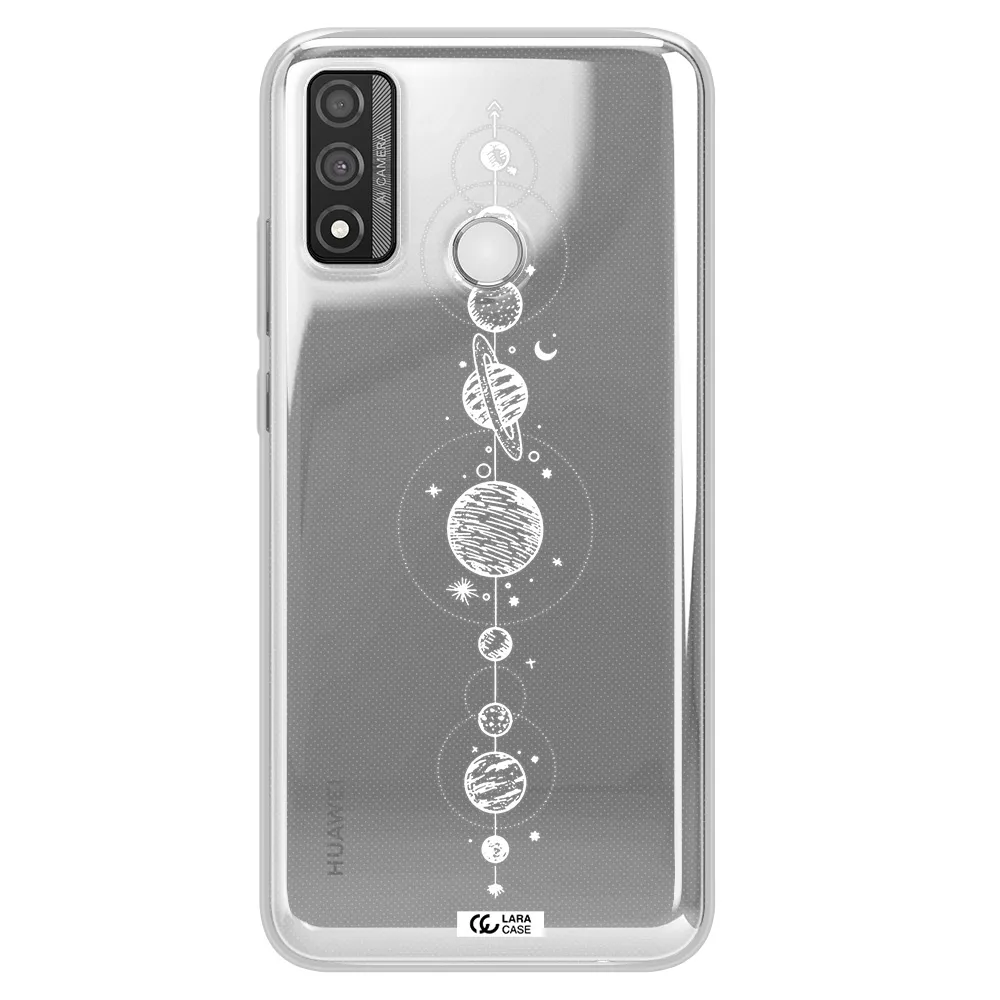 Solar System Line Art Huawei P Smart 2020 Clear TPU Case