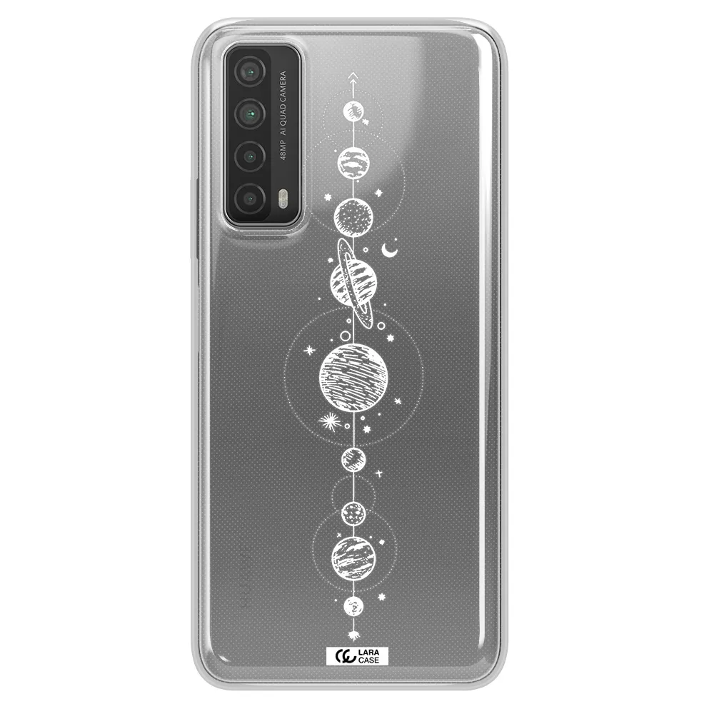 Solar System Line Art Huawei P Smart 2021 Clear TPU Case