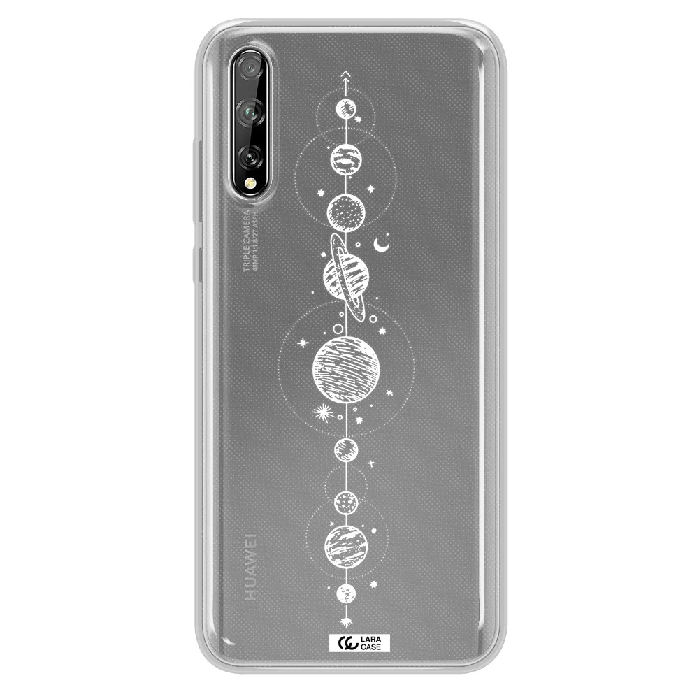 Solar System Line Art Huawei P Smart S Clear TPU Case