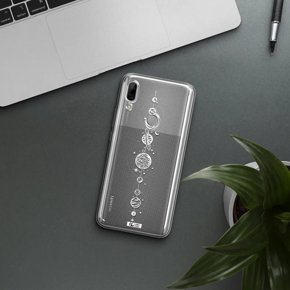 Solar System Line Art Huawei P Smart Z Clear TPU Case