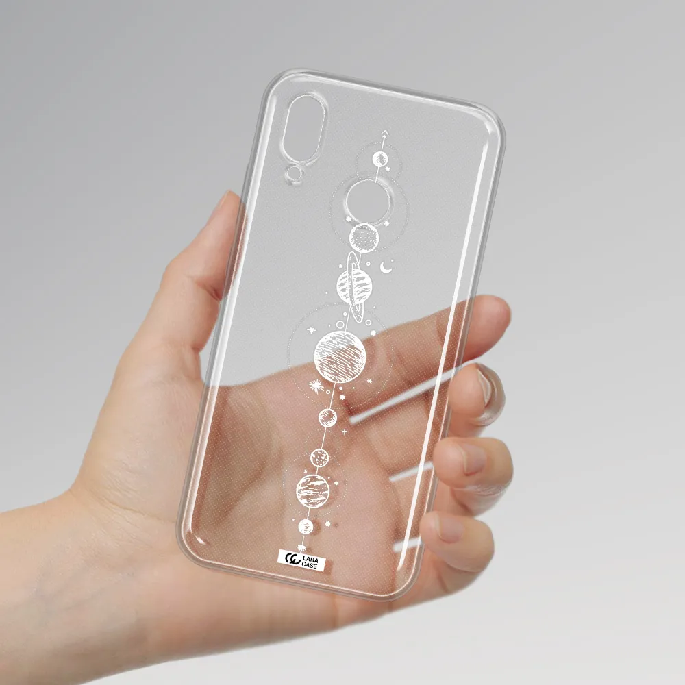 Solar System Line Art Huawei P20 Lite Clear TPU Case