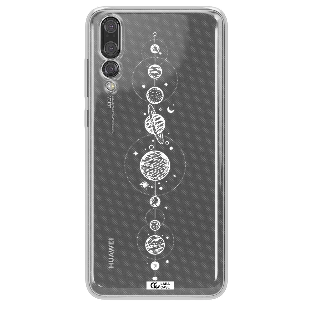Solar System Line Art Huawei P20 Pro Clear TPU Case