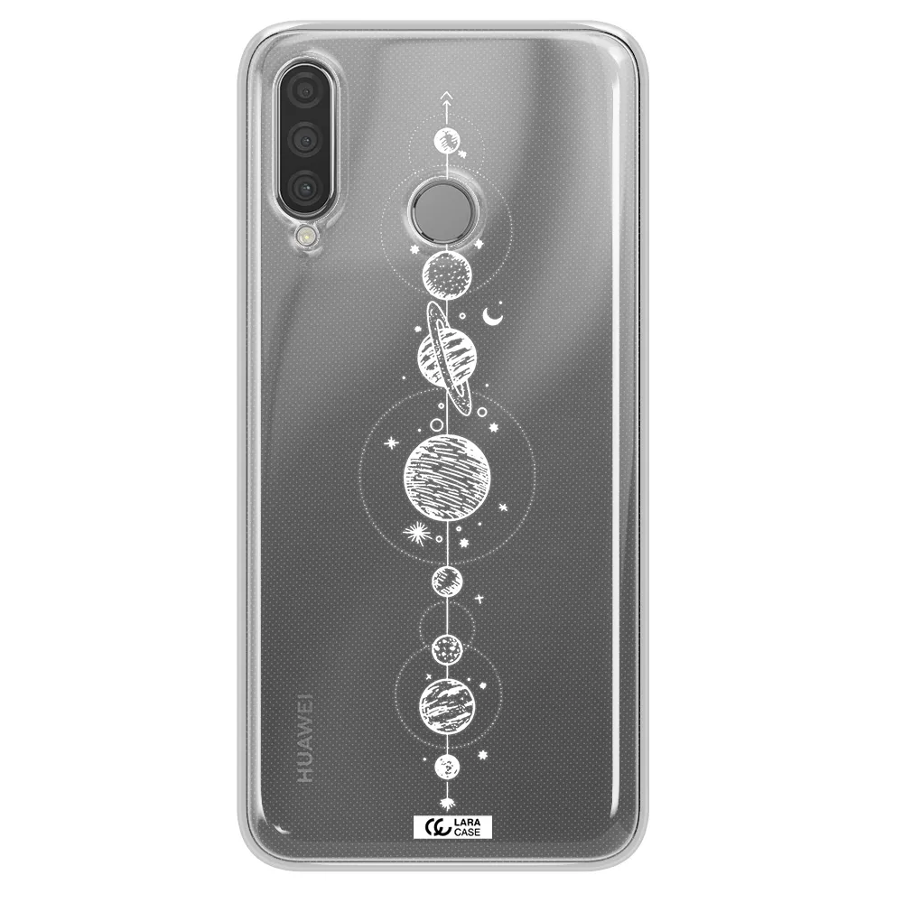Solar System Line Art Huawei P30 Lite Clear TPU Case