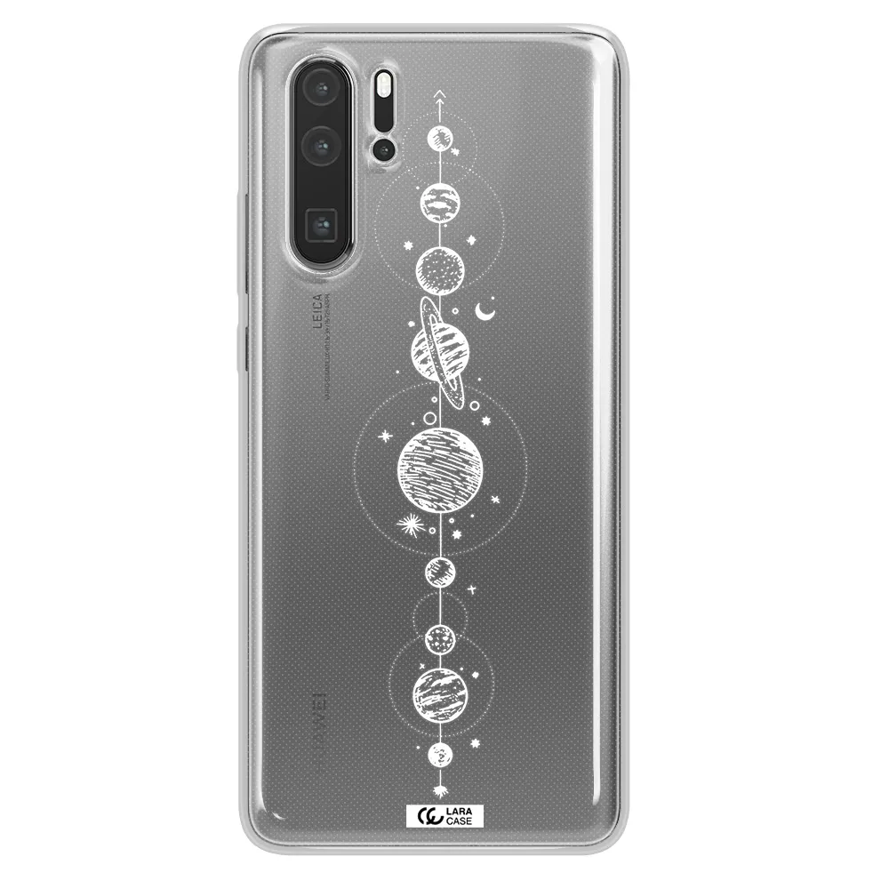 Solar System Line Art Huawei P30 Pro Clear TPU Case
