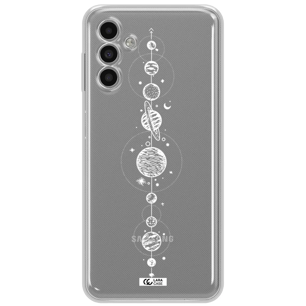 Solar System Line Art Samsung A13 5G Clear Tpu Case