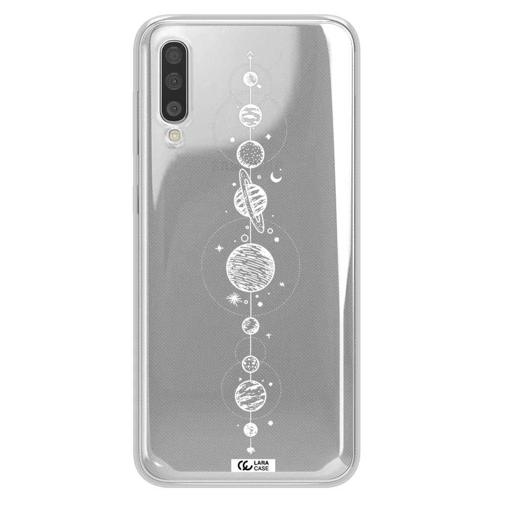 Solar System Line Art Samsung A50S Clear Tpu Case