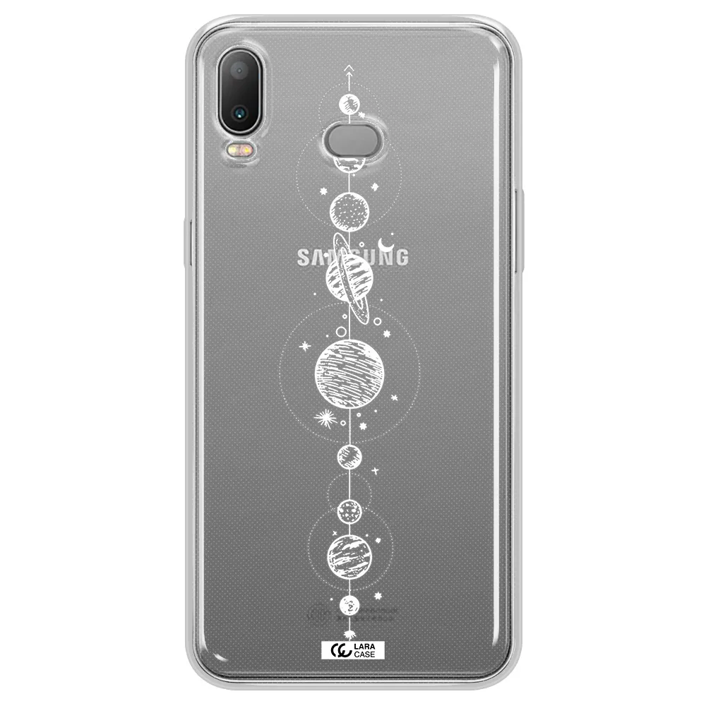 Solar System Line Art Samsung A6S Clear TPU Case