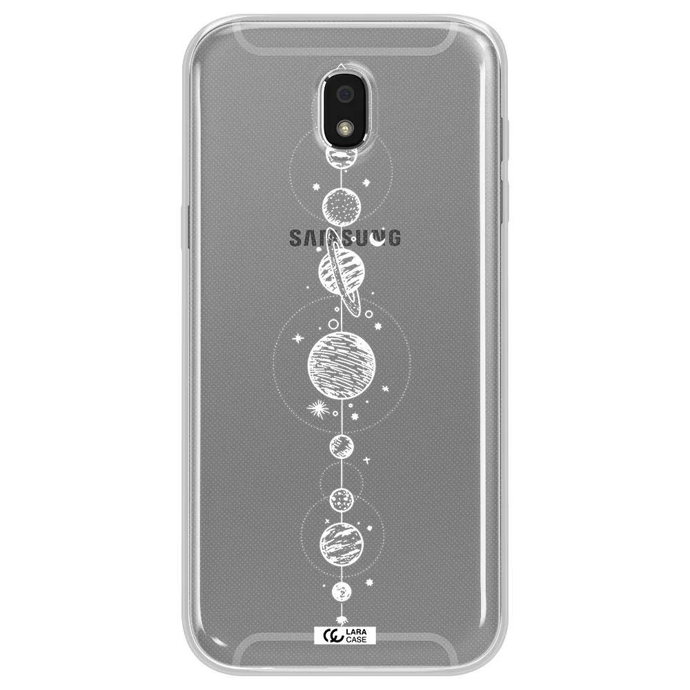 Solar System Line Art Samsung J5 2017 Clear TPU Case