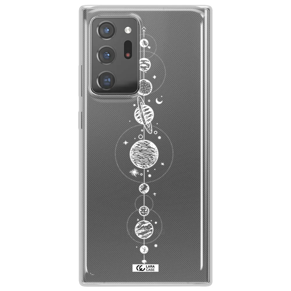 Solar System Line Art Samsung Note 20 Ultra Clear TPU Case